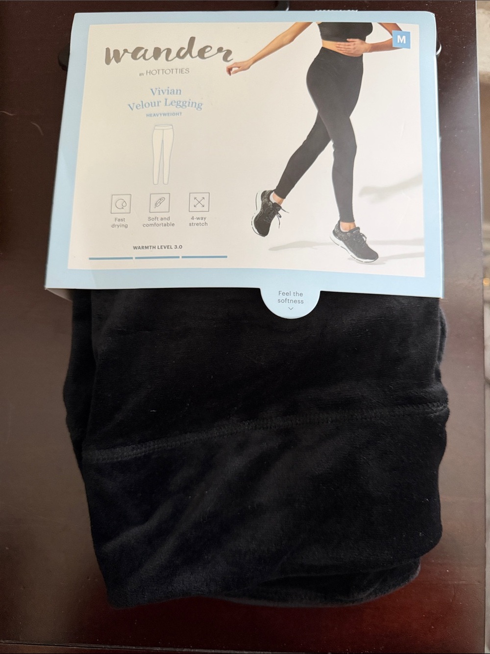 Wander Vivian Velour Legging - Black - Picture 2 of 3